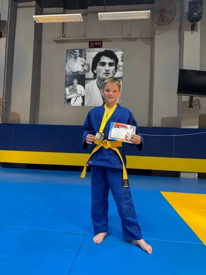 Рєзанцєв Денис 1 місто Призер тур-V Південна ліга дзюдо